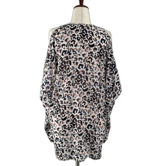 Show Me Your Mumu Cold Shoulder Caftan Top Cheetah Print Size M - Picture 2 of 8
